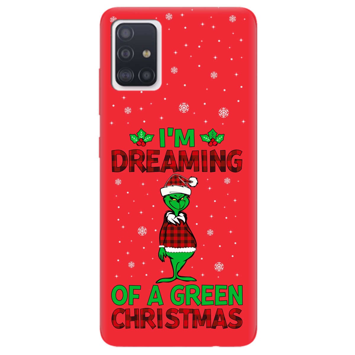 Чехол для Samsung Galaxy A51 ярко-красный матовый soft touch I'm dreaming - фото 1